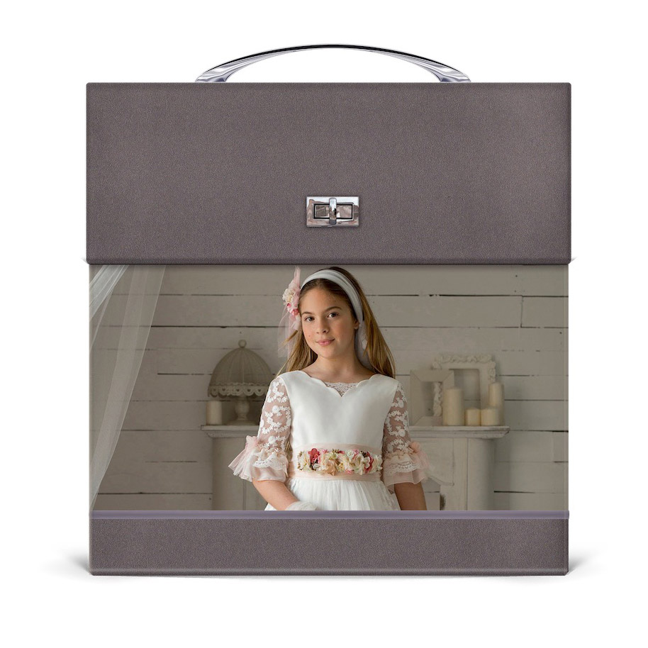 Maleta Vanity Berenjena con foto